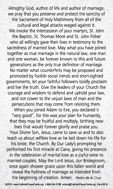 Prayer to Defend Marriage